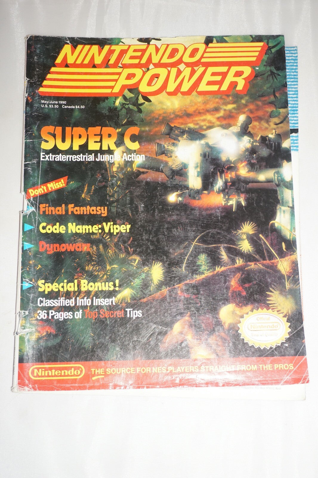 May/June 1990 Super Contra Nintendo Power Magazine #9 Map