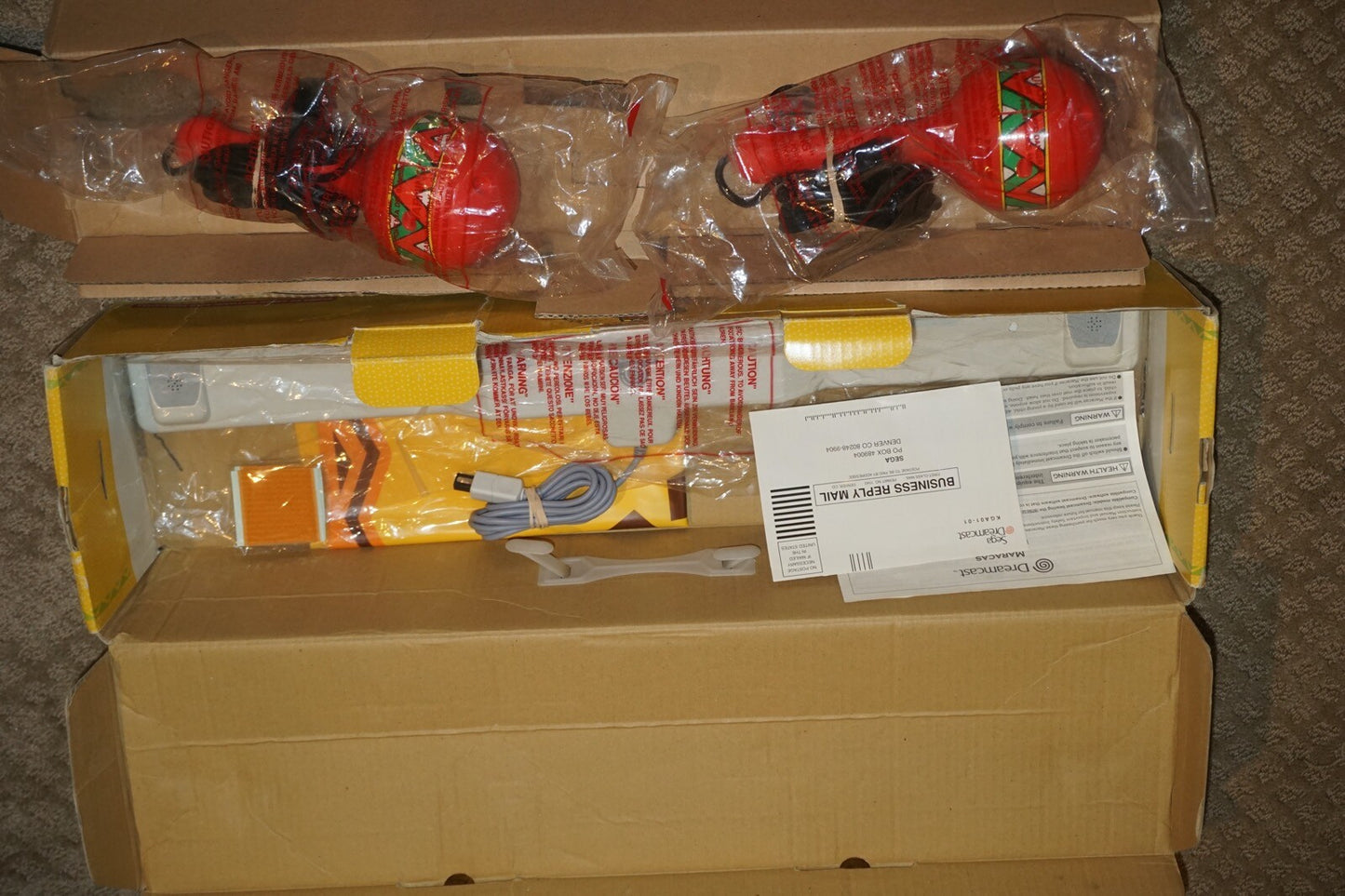 Samba de Amigo Maracas Controller Set (Sega Dreamcast) Complete in Box CIB