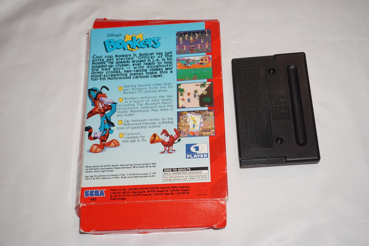 Bonkers (Sega Genesis) with Case No Manual