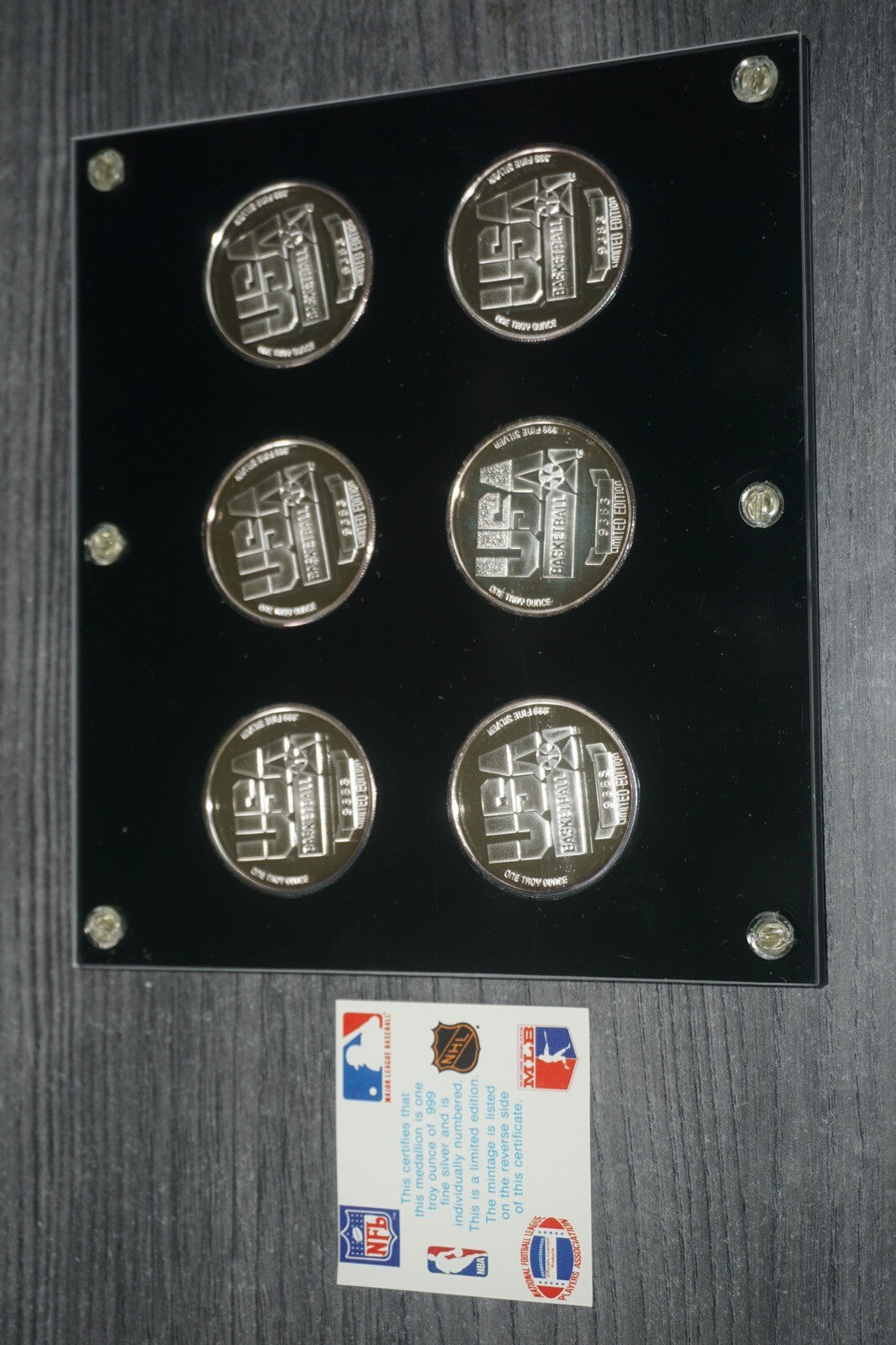 1992 USA Basketball DREAM TEAM Matched Number Set of 6 #10-15 Silver Coin