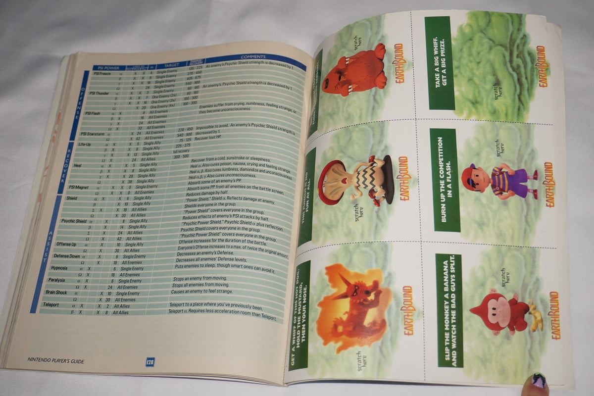 Earthbound Player's Strategy Guide Super Nintendo SNES w/ Cards