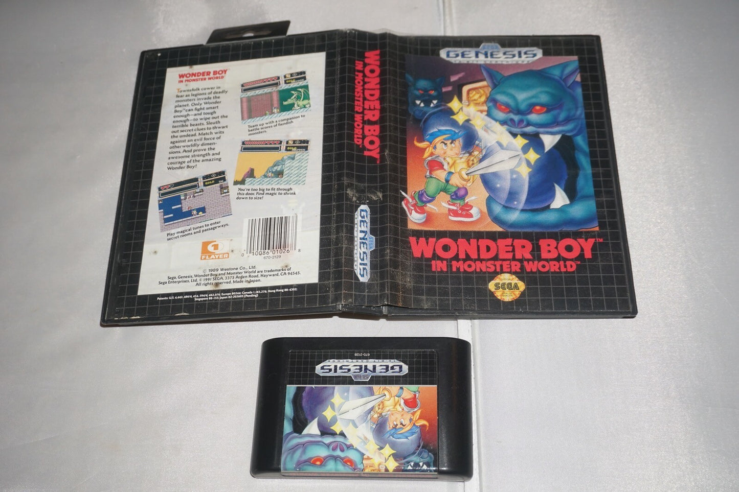 Wonder Boy In Monsters World (Sega Genesis) with Case No Manual