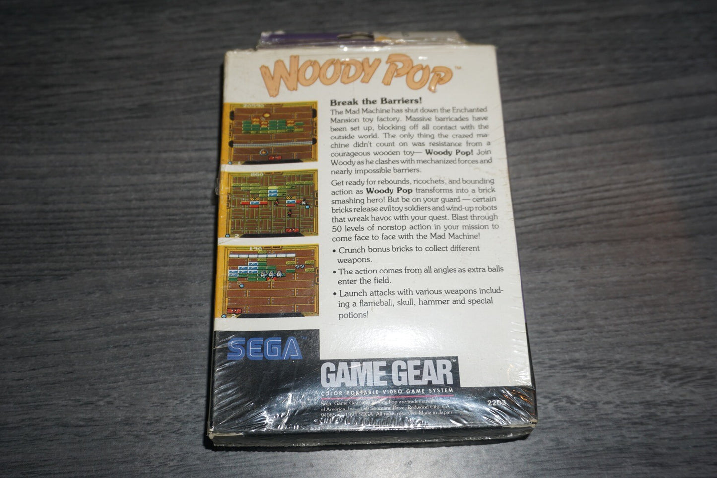 Woody Pop (Sega Game Gear) NEW Factory Sealed