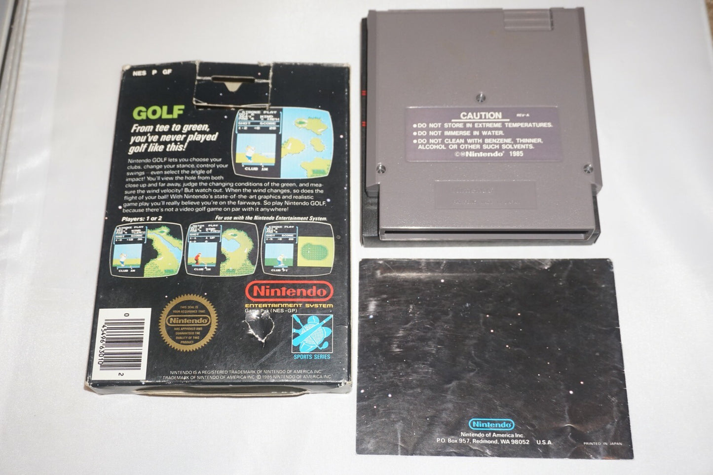 Golf HANGTAB (Nintendo NES) Complete in Box CIB #9