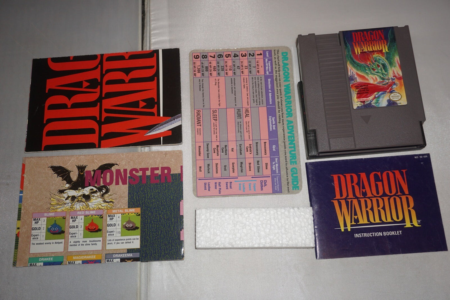Dragon Warrior 1 (Nintendo NES) Complete in Box CIB Near Mint 1HP 1st Print #1