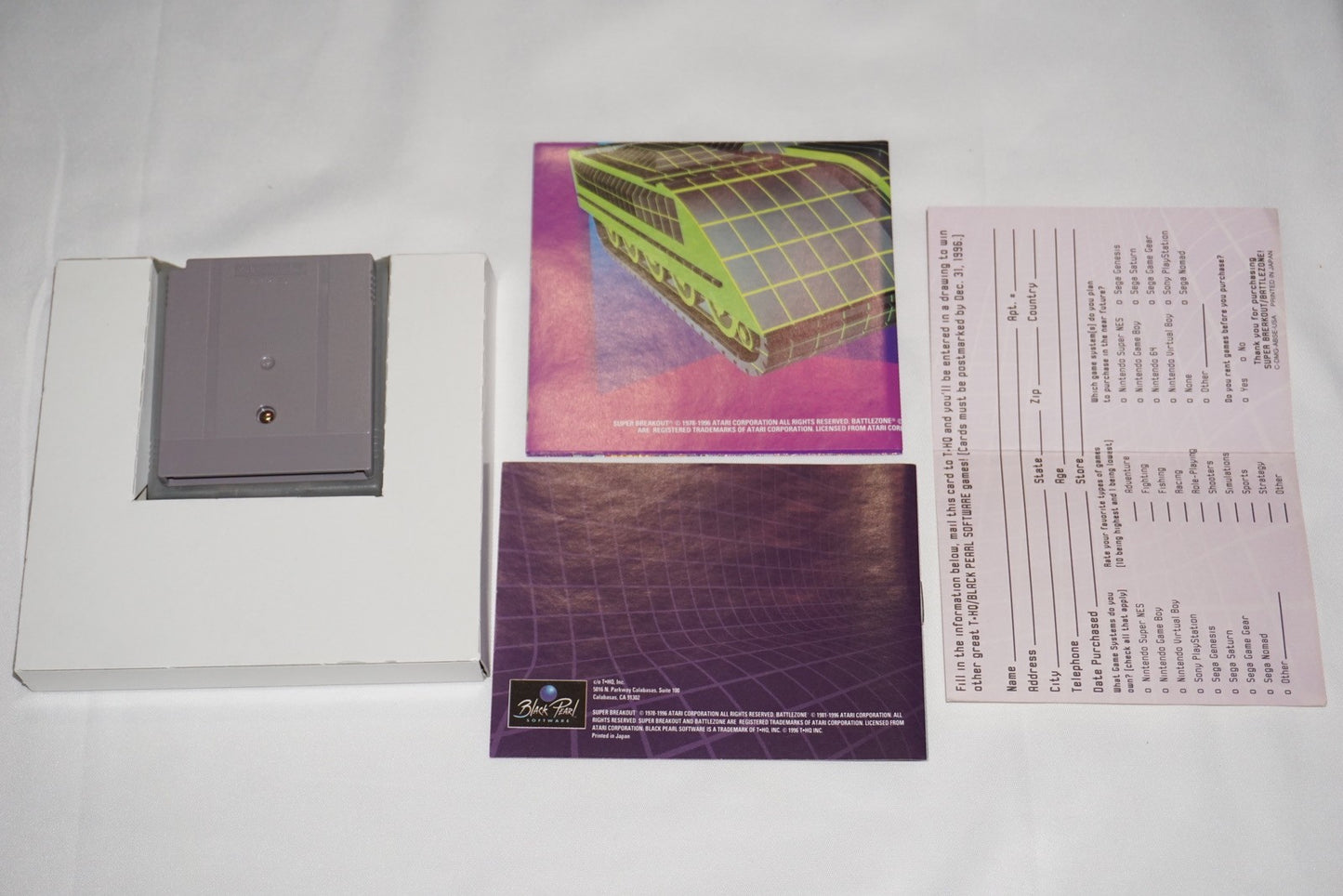 Super Breakout/Battlezone (Game Boy Gameboy) Complete in Box w/ Reg Poster CIB