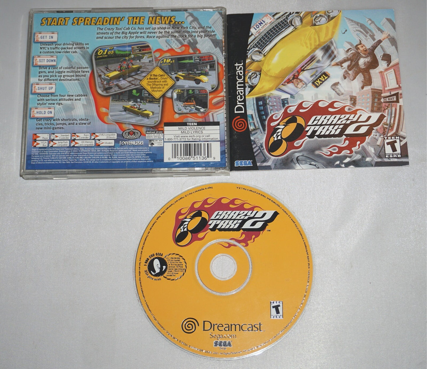Crazy Taxi 2 (Sega Dreamcast) Complete Tested