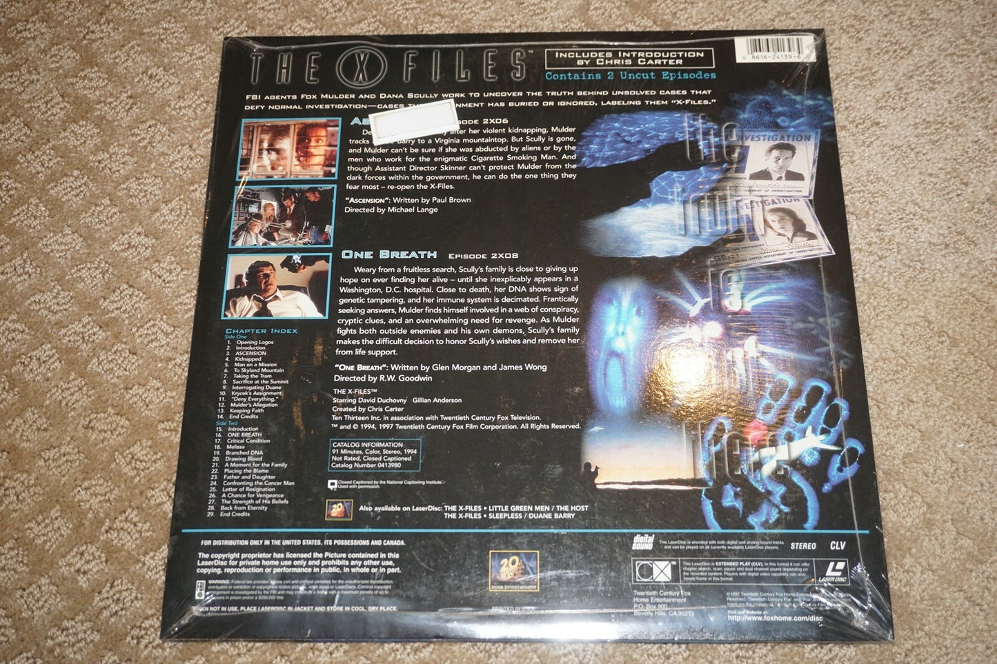 X-Files Ascension/One Breath LaserDisc NEW Sealed