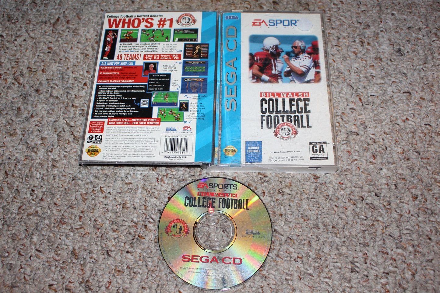 Bill Walsh College Football (Sega Cd) Complete