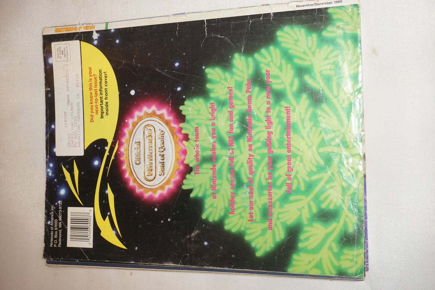November/December 1989 Tetris Nintendo Power Magazine #9