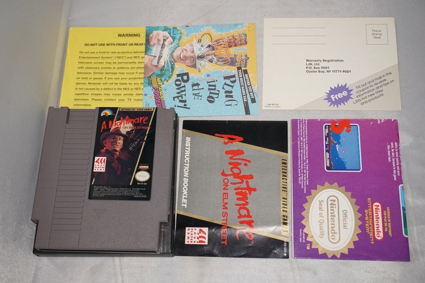Nightmare On Elm Street (Nintendo NES) Complete in Box w/ Reg Card CIB