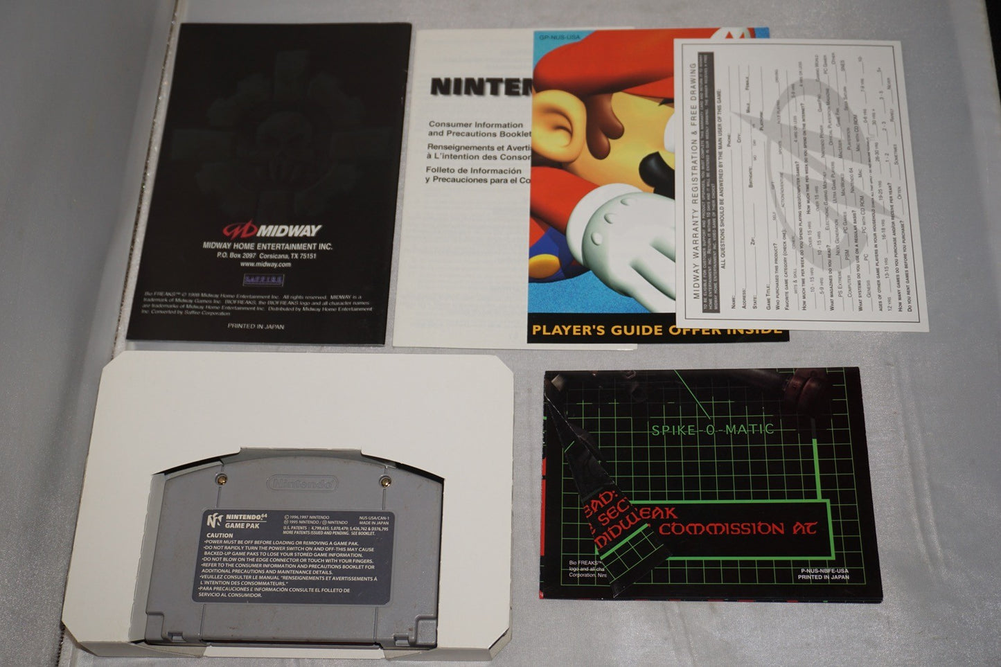 Bio Freaks F.R.E.A.K.S (Nintendo 64 N64) Complete in Box CIB w/ Reg & Poster