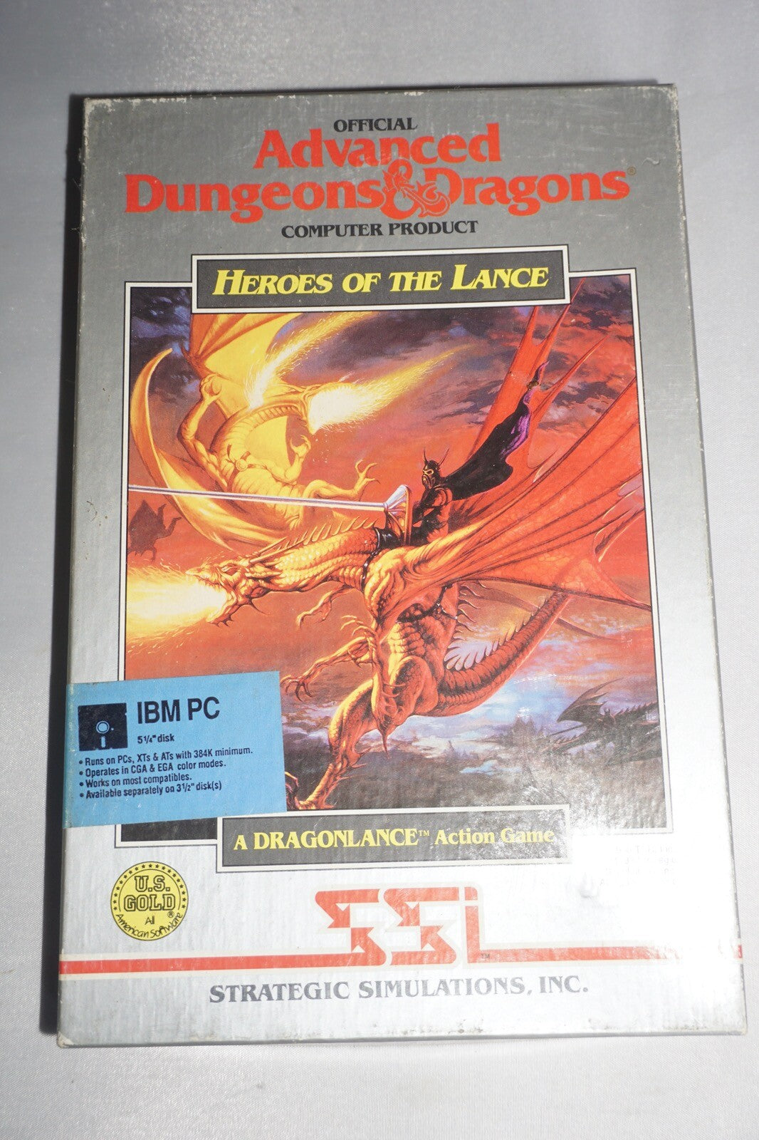 Advanced Dungeons & Dragons Heroes of the Lance (PC IBM) Complete in Box CIB