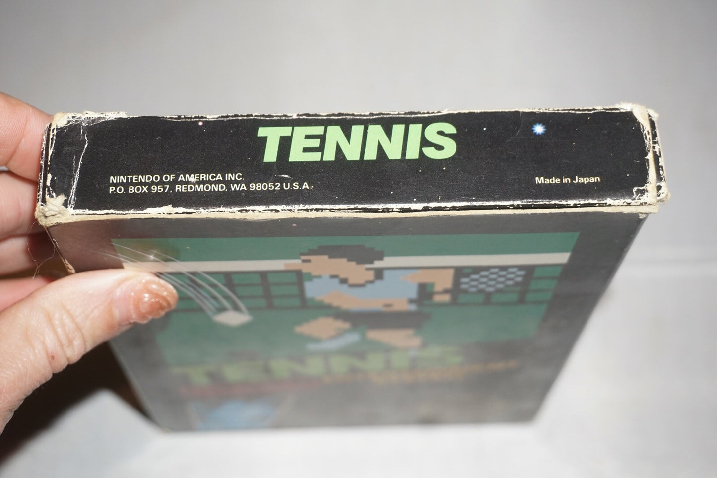 Tennis HANGTAB No Code (Nintendo NES) Complete in Box CIB