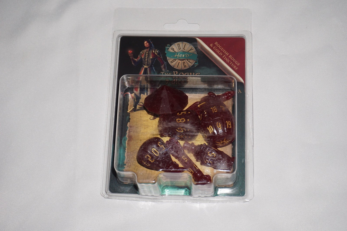 PolyHero Rogue 8 Dice Set Roguish Rouge Gold Tincture NEW Sealed