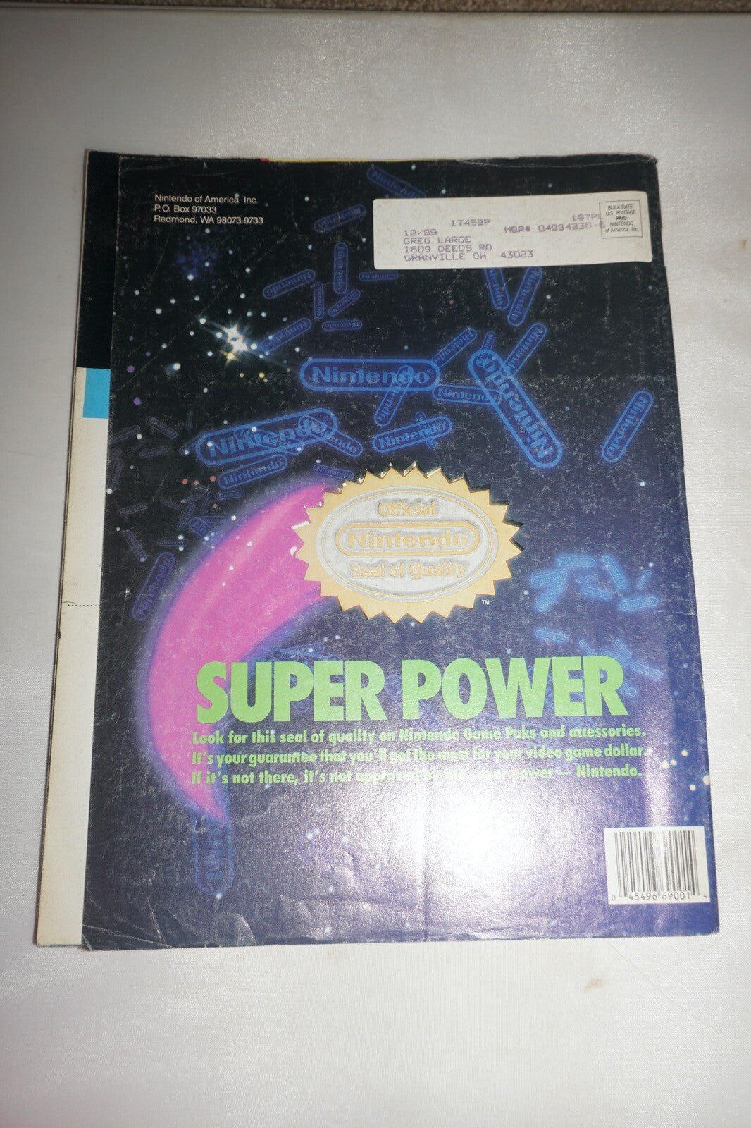 July/August 1989 Mega Man II Nintendo Power Magazine #4 Poster Mario Tips