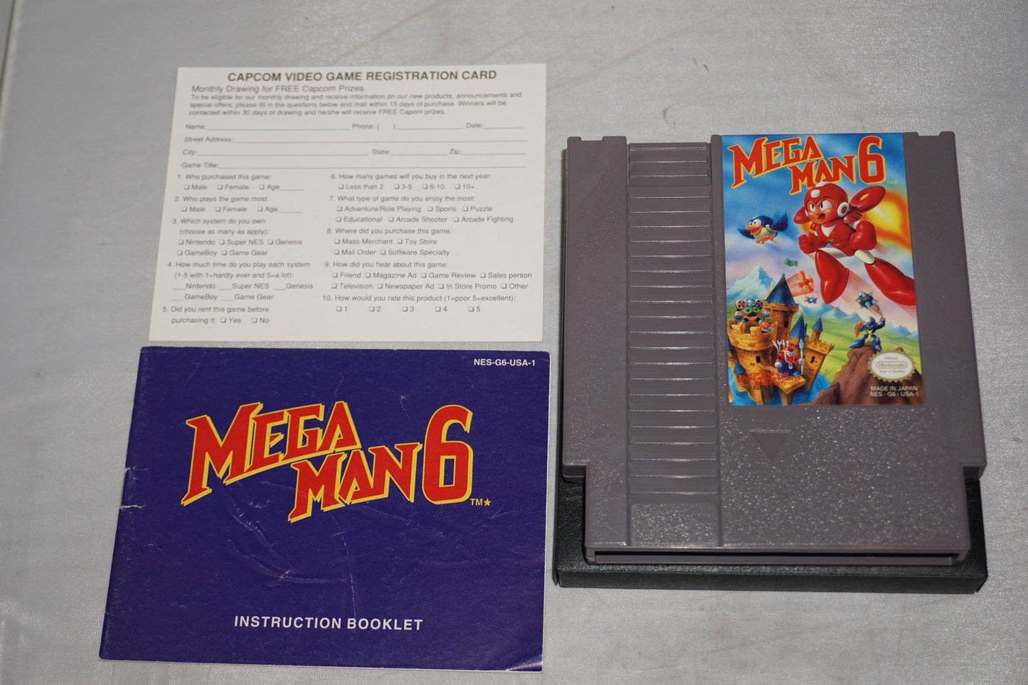 Mega Man 6 (Nintendo NES) Complete in Box w/ Reg Card CIB