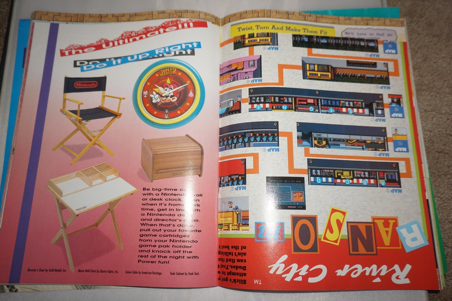 January/February 1990 Batman Nintendo Power Magazine #7 Map