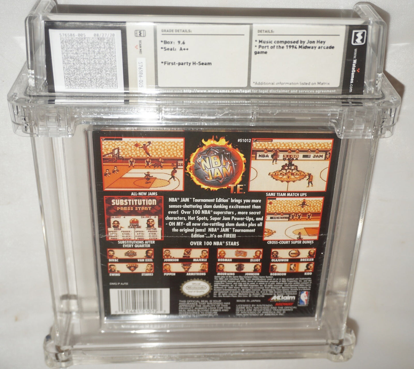 NBA Jam T.E TE Tournament Edition (Gameboy Game Boy) NEW Sealed WATA 9.6 A++