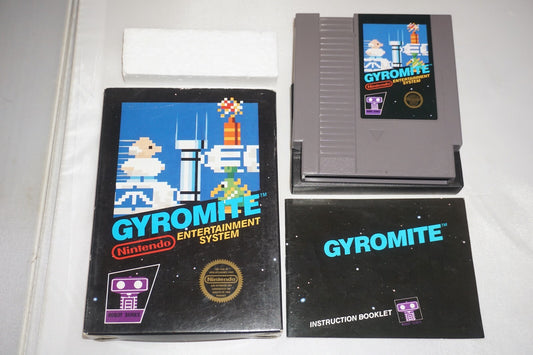 Gyromite Hangtab No Code (Nintendo NES) Complete in Box CIB #1