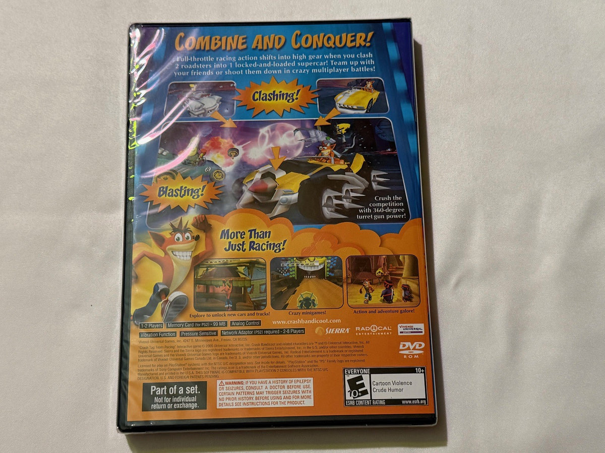 Crash Tag Team Racing (Sony Playstation 2 ps2) NEW Sealed