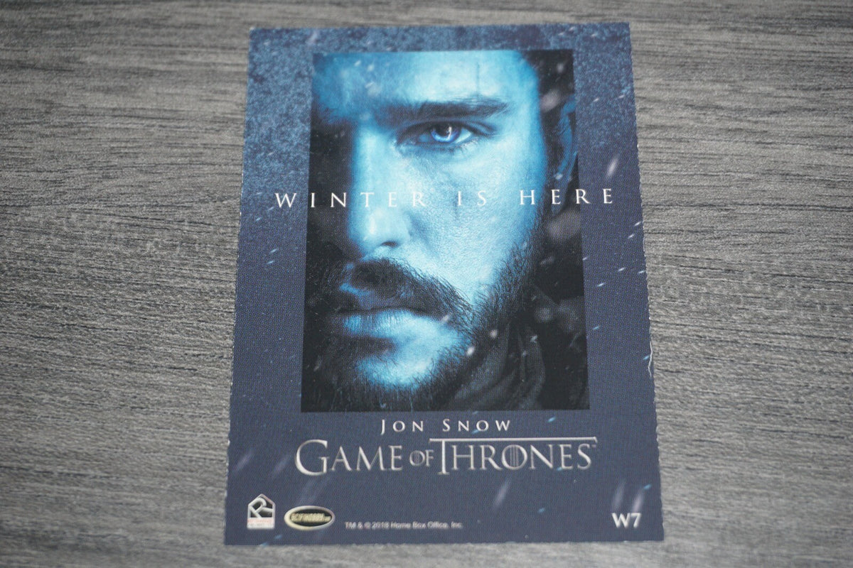 Jon Snow Winter is Here W7 Game of Thrones Season 7 Chase Card