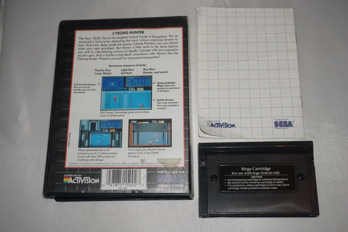 Cyborg Hunter (Sega Master System SMS) Complete in Case