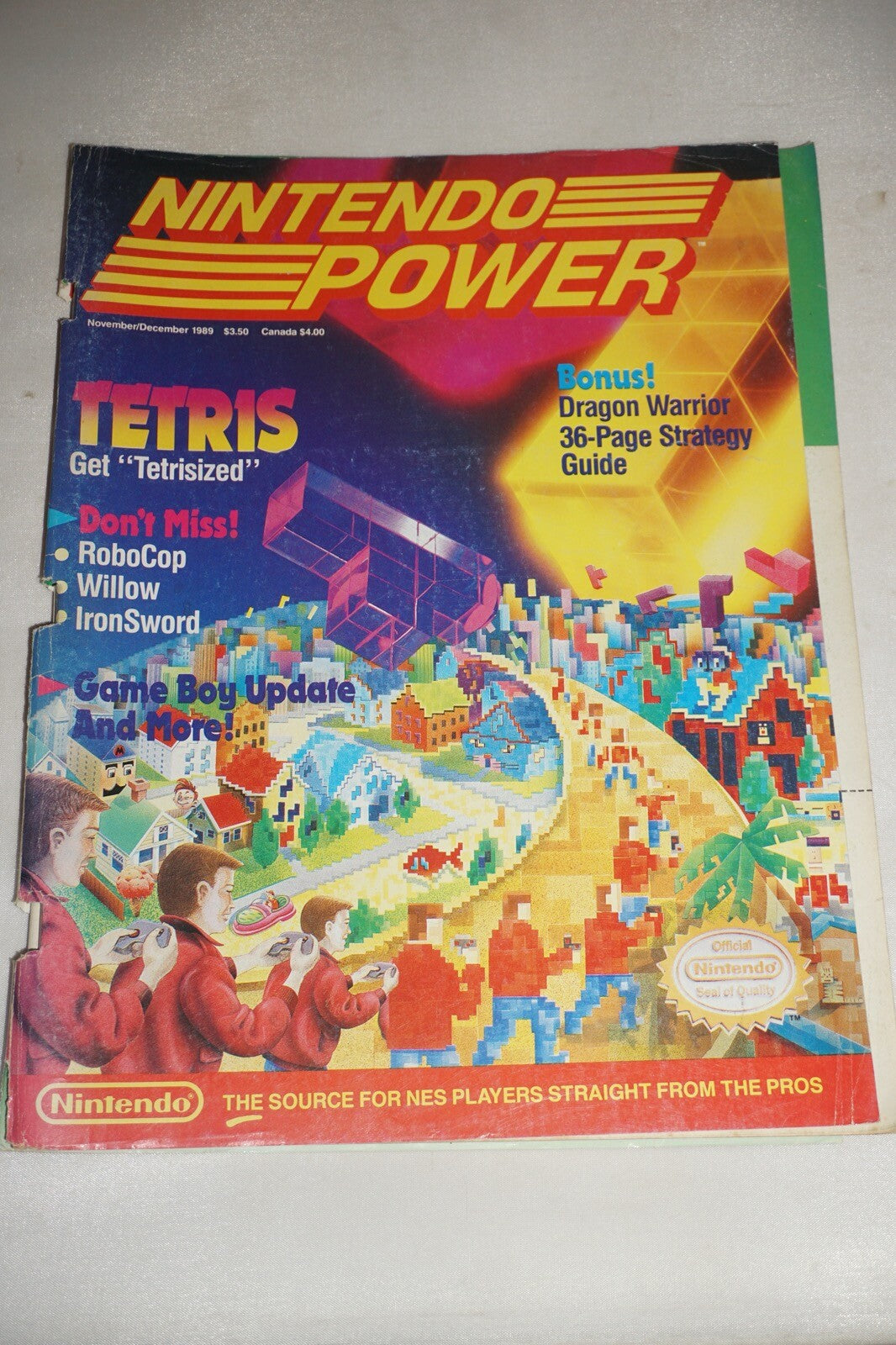 November/December 1989 Tetris Nintendo Power Magazine #2 Poster Guide
