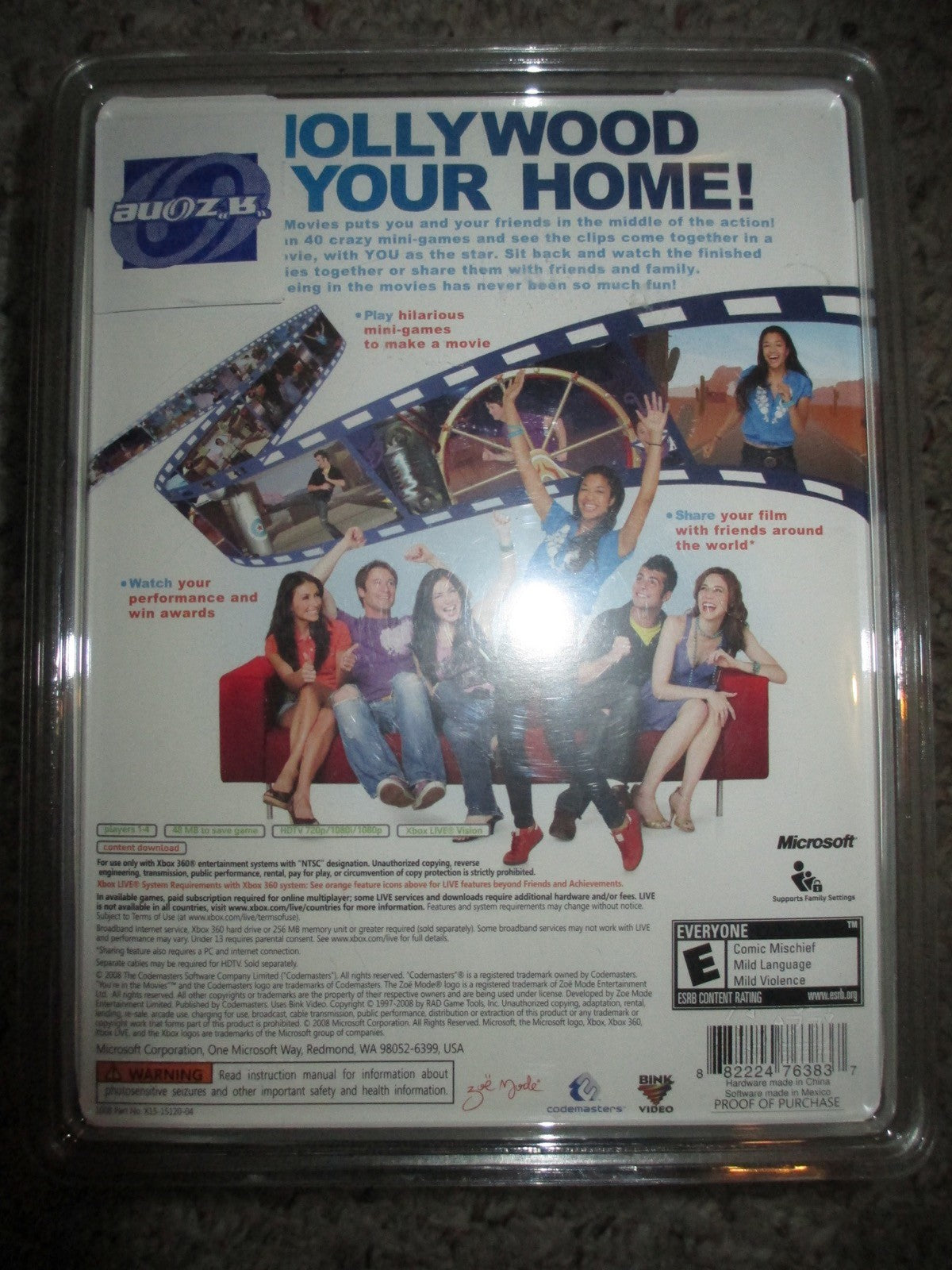 You're in the Movies (Microsoft Xbox 360, 2008) NEW Sealed w/ Camera