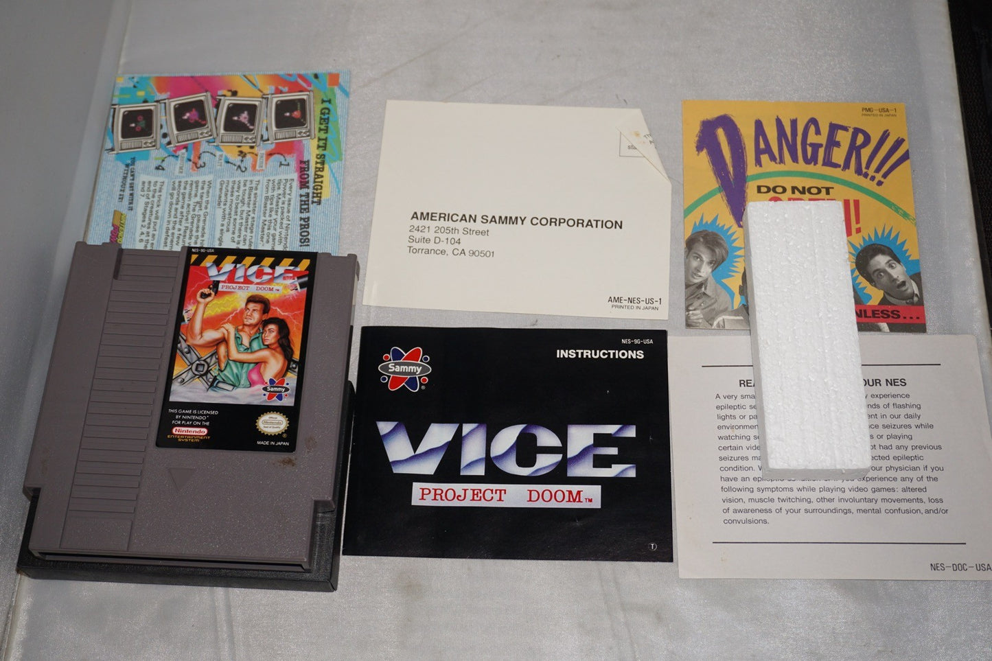 Vice Project Doom (Nintendo NES) Complete in Box w/ Reg Card CIB