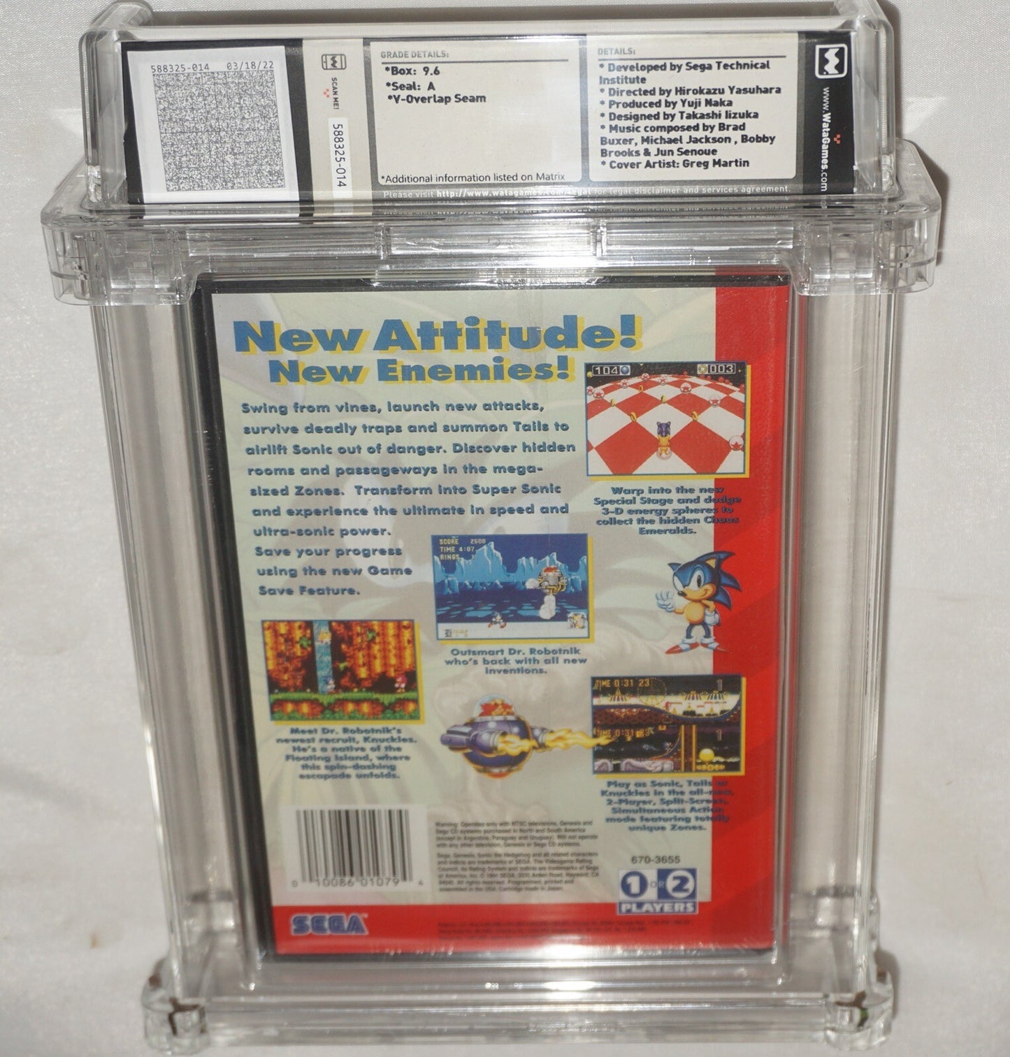 Sonic the Hedgehog 3 (Sega Genesis) NEW Sealed WATA 9.6 A First Print