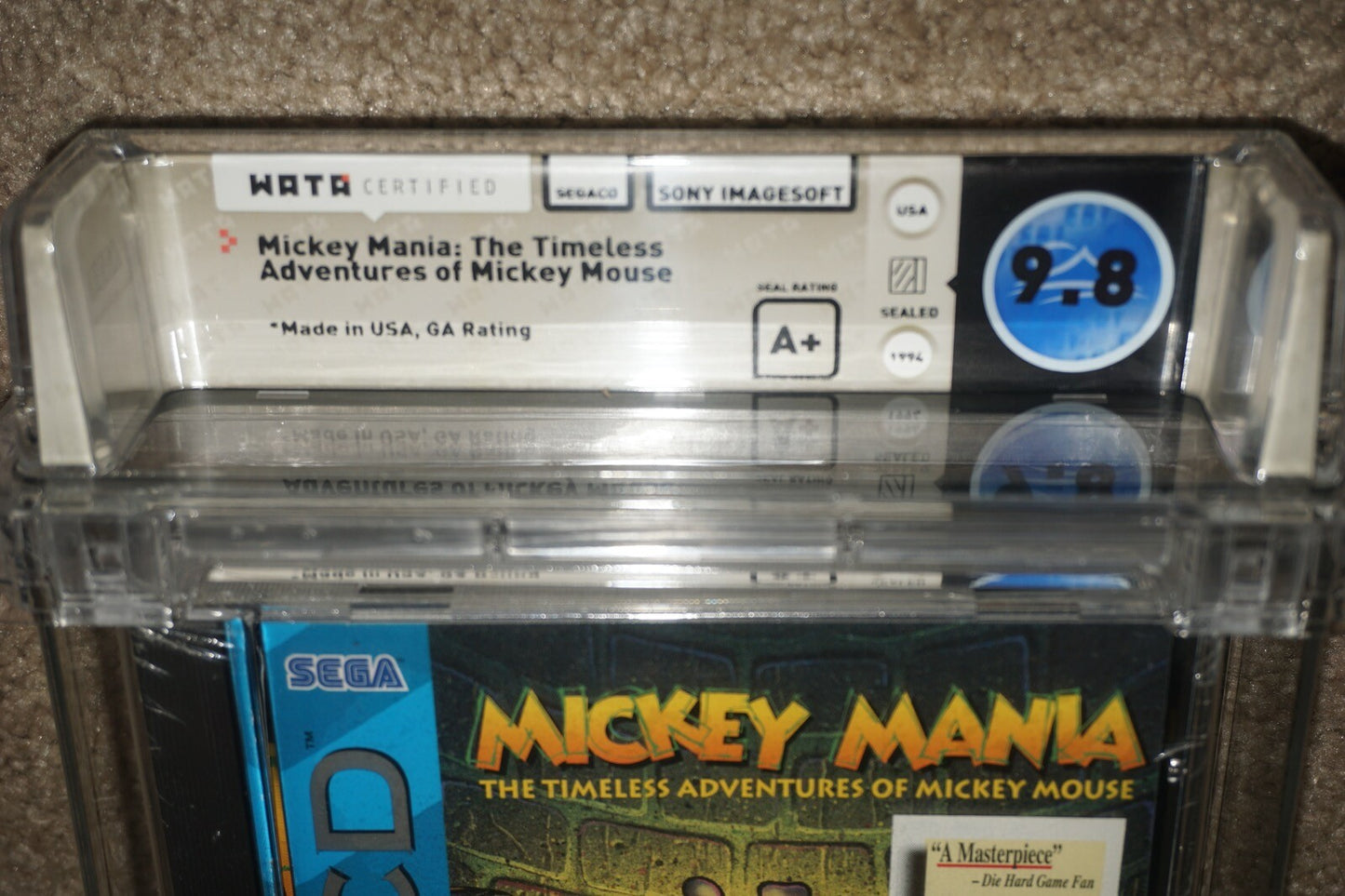 Mickey Mania Timeless Mickey Mouse (Sega CD) WATA 9.8 A+ NEW Factory Sealed