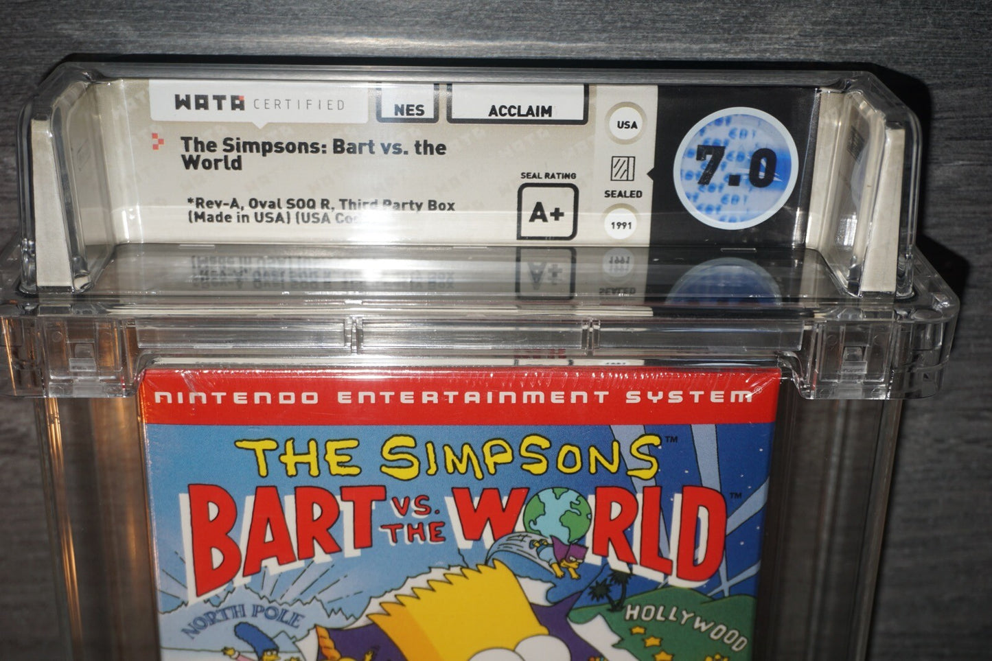 Simpsons Bart Vs The World (Nintendo NES) Wata 7.0 A+ NEW Factory Sealed