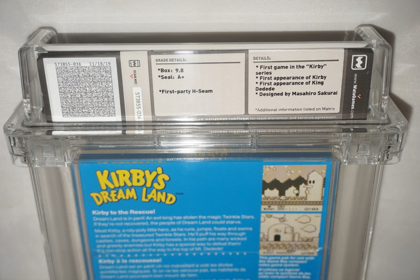 Kirby’s Dream Land CANADIAN (Nintendo Gameboy Game Boy) NEW Sealed WATA 9.8 A+