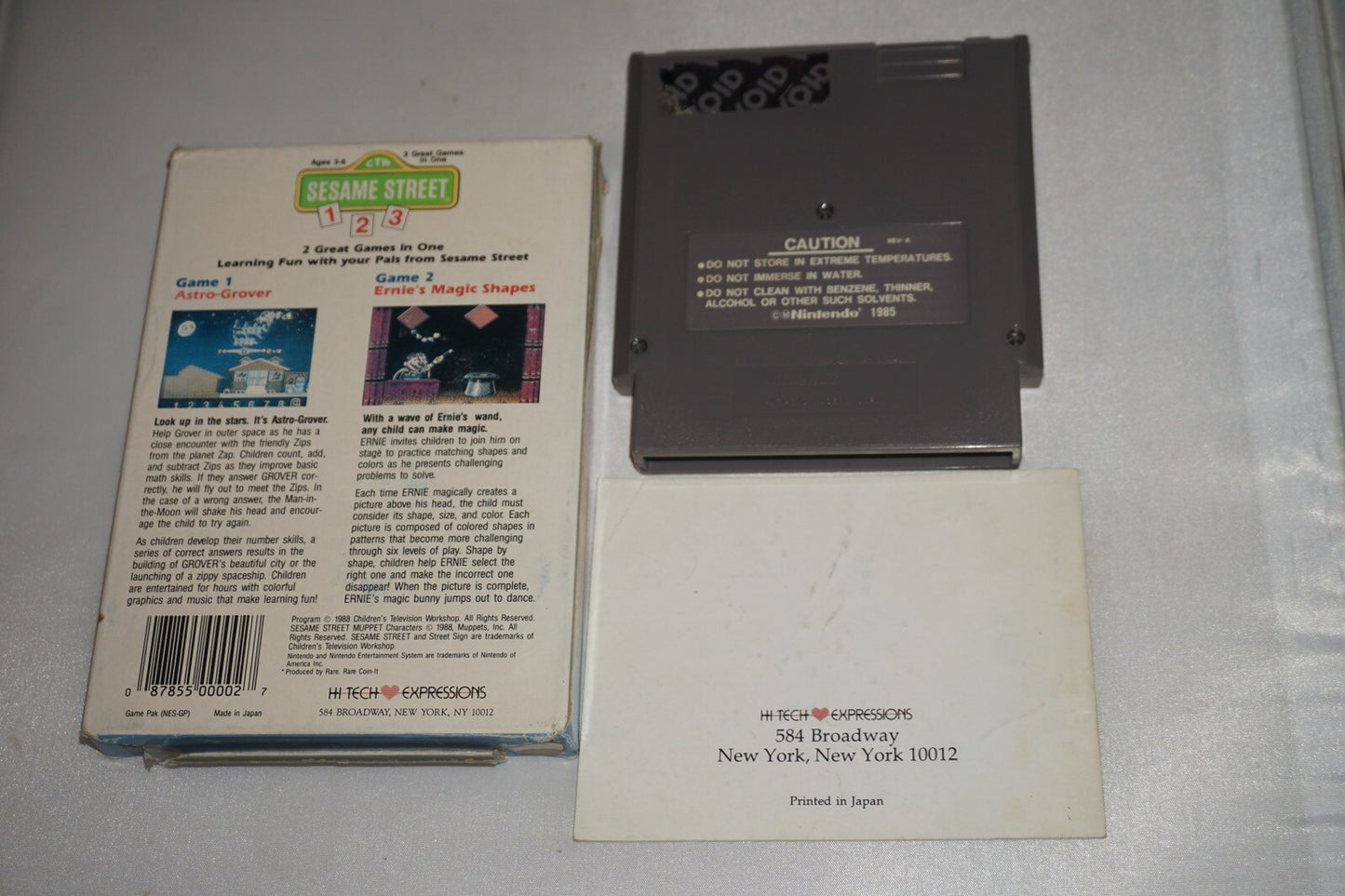Sesame Street 123 (Nintendo NES) Complete in Box CIB