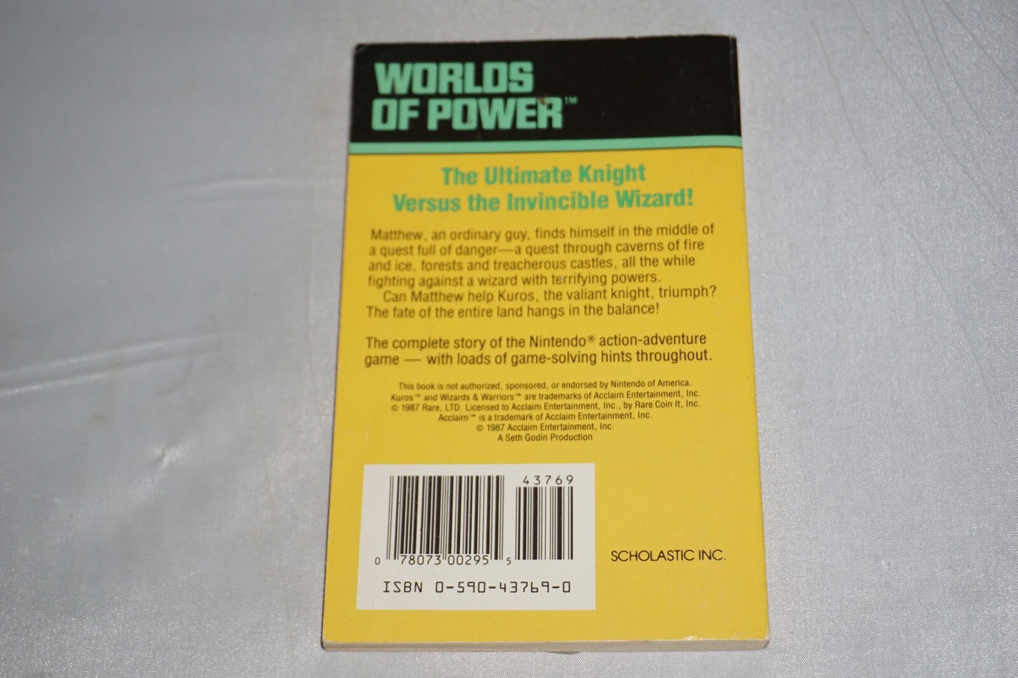 Wizards & Warriors Worlds of Power Book #5 w/ Trading Card