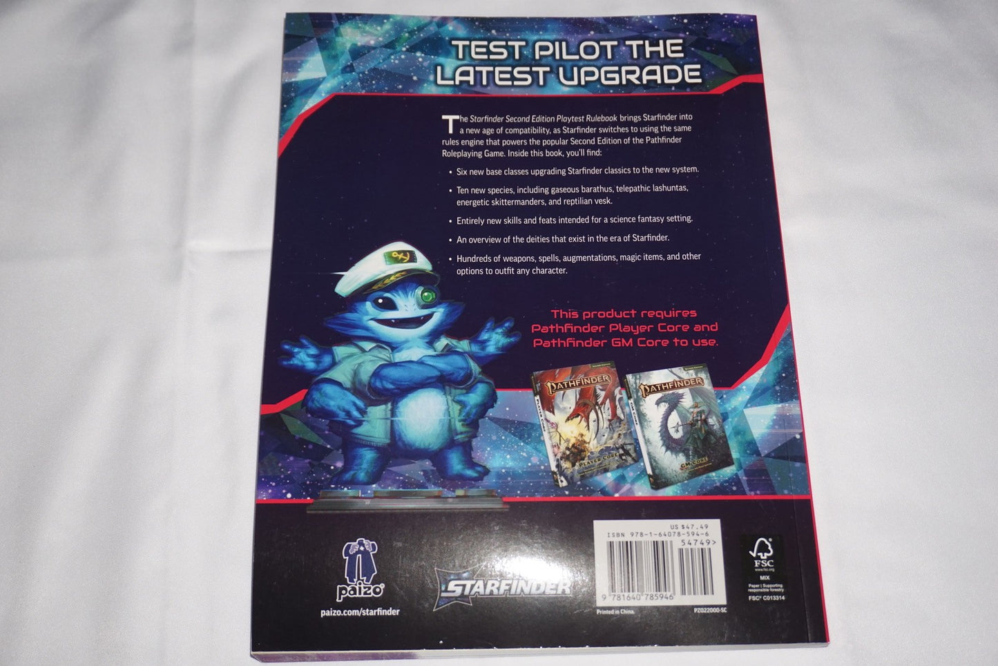 Playtest Rulebook Book Starfinder NEW