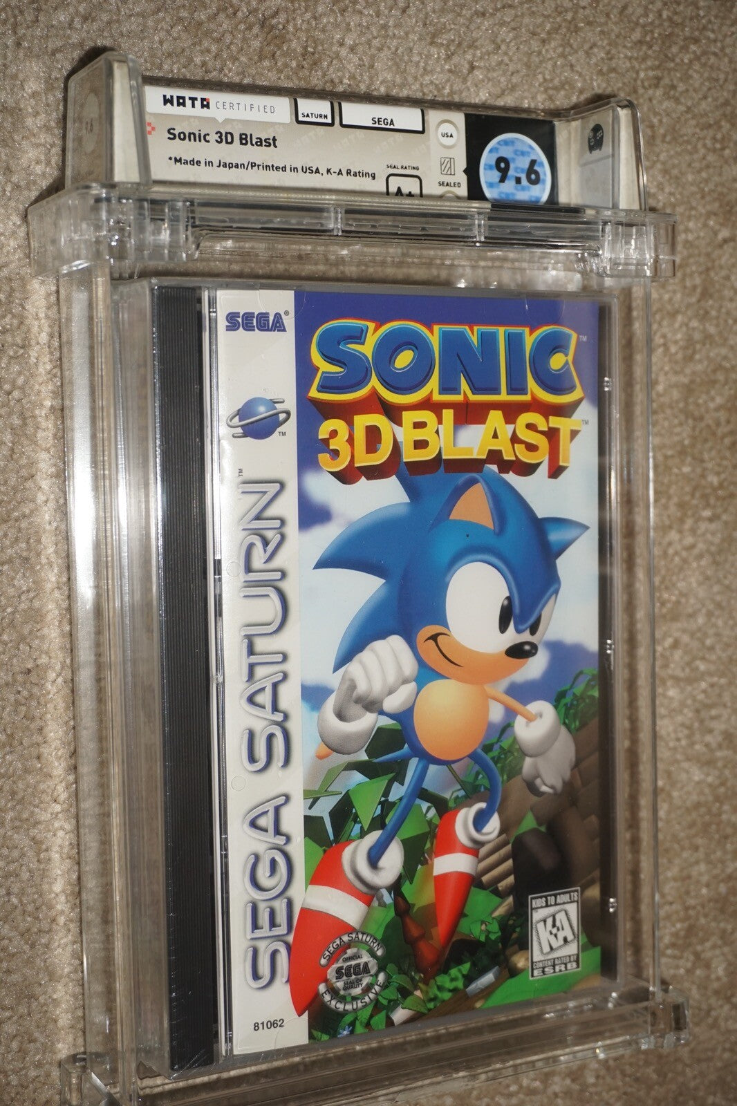 Sonic 3d Blast (Sega Saturn) WATA 9.6 A+ NEW Factory Sealed