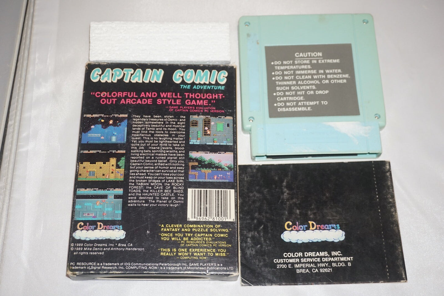 Captain Comic BLUE (Nintendo NES) Complete in Box CIB #1