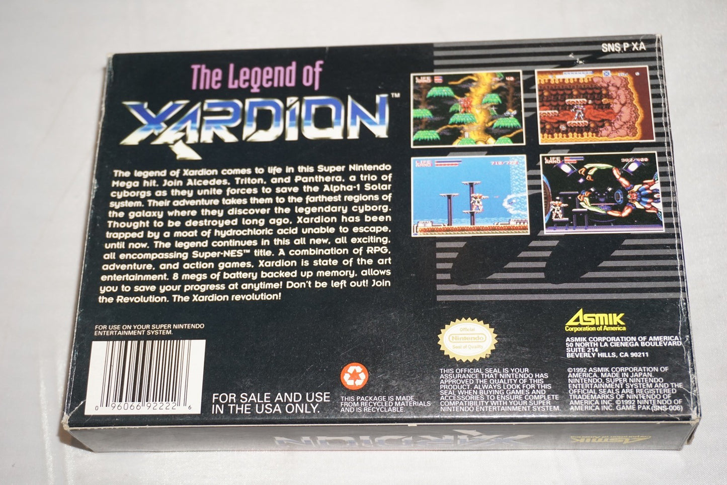 Xardion (Super Nintendo SNES) Complete in Box CIB