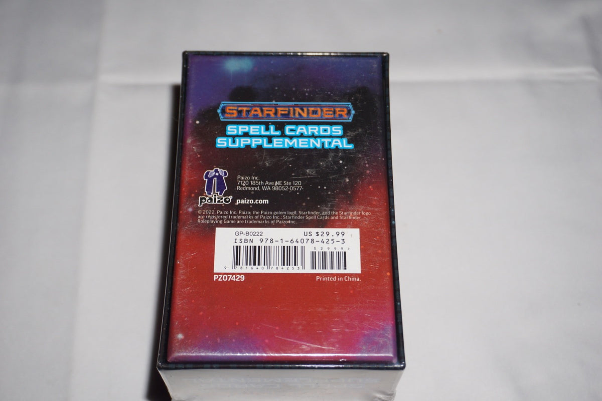 Starfinder Spell Cards Supplemental NEW Sealed