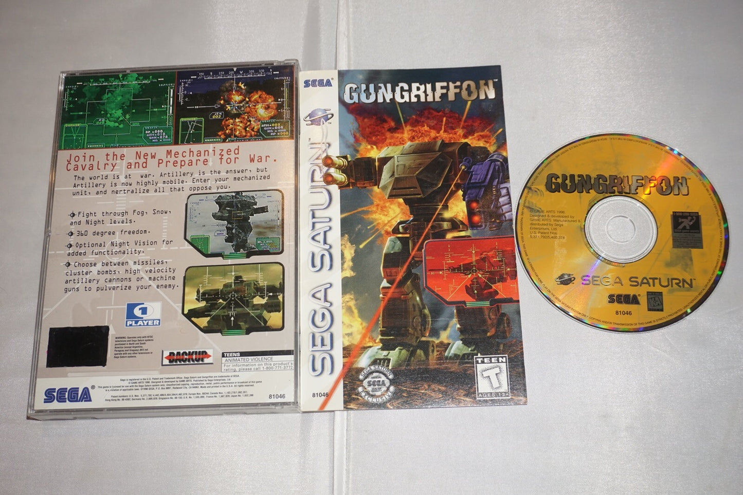 Gungriffon (Sega Saturn) Complete w/ Reg Card