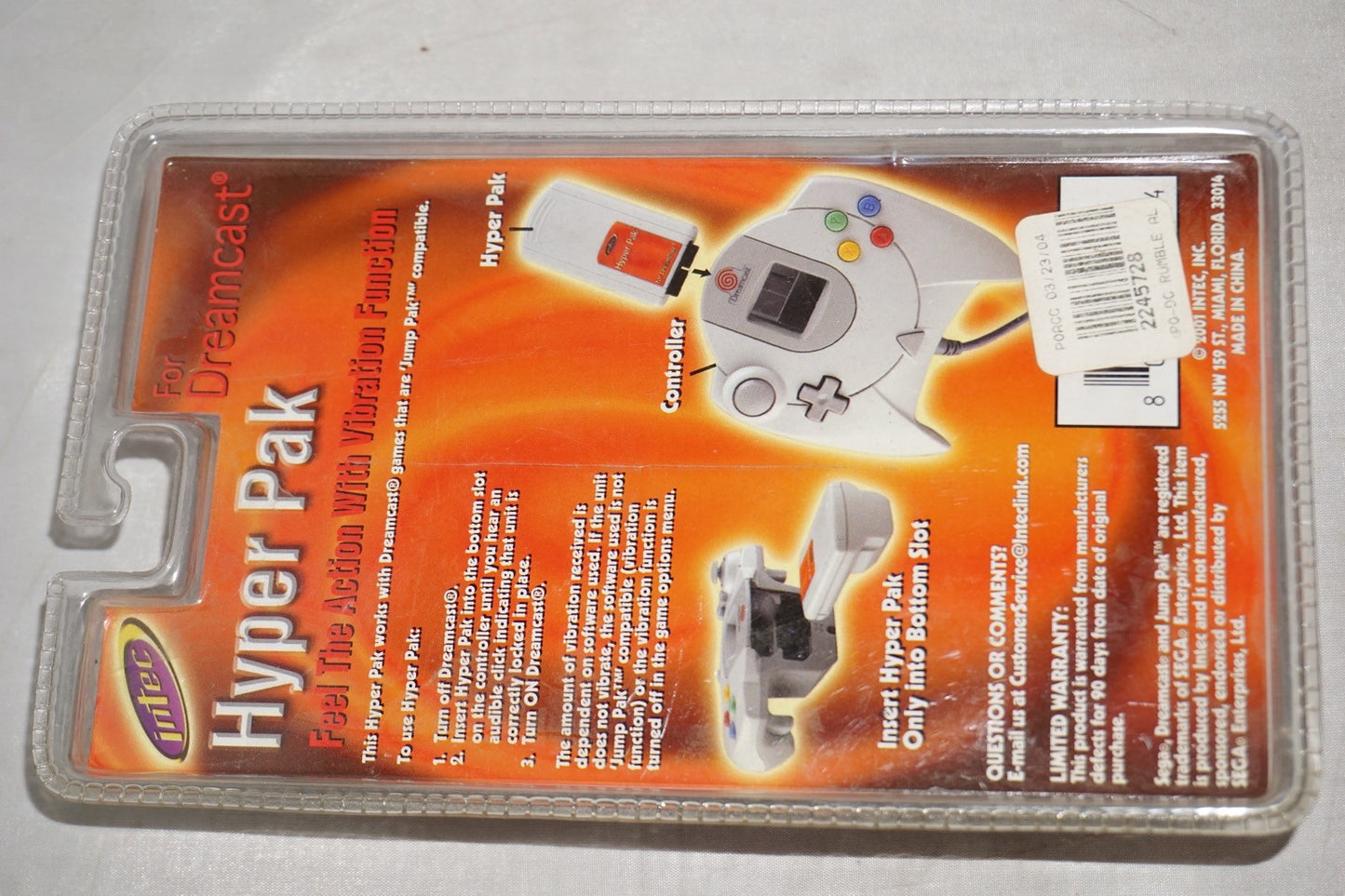 Intec Hyper Pak Rumble Pack (Sega Dreamcast) NEW Sealed