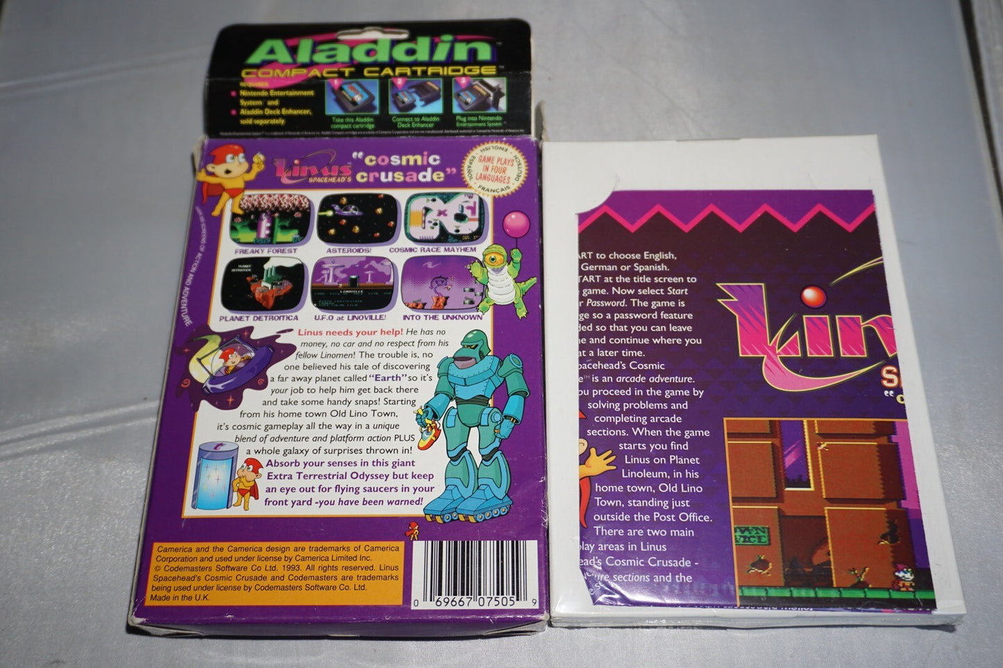 Linus Spacehead's Cosmic Crusade (Aladdin) (Nintendo NES) NEW in Box
