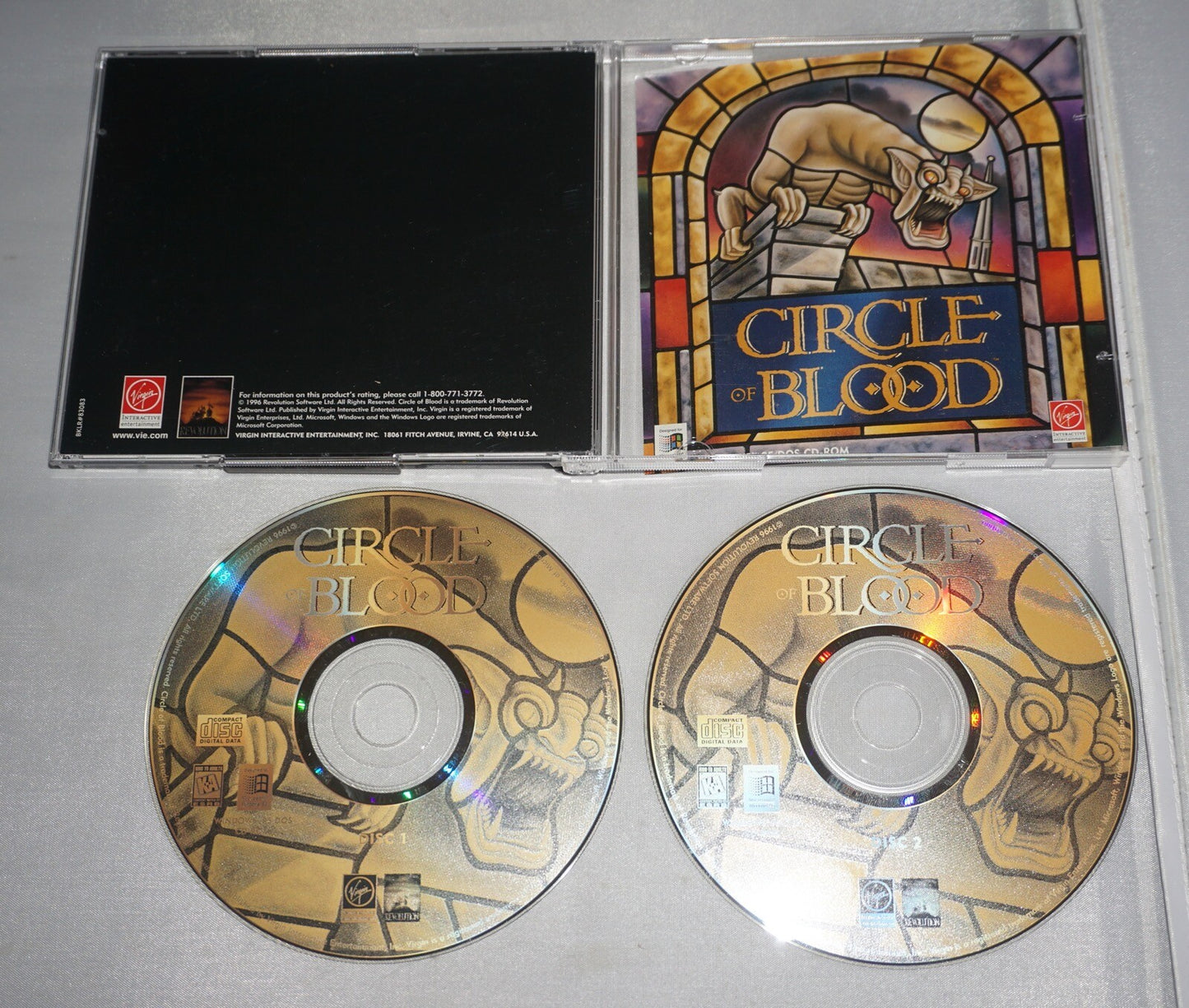 Circle of Blood (PC Windows 95 MS Dos) Complete in Big Box CIB