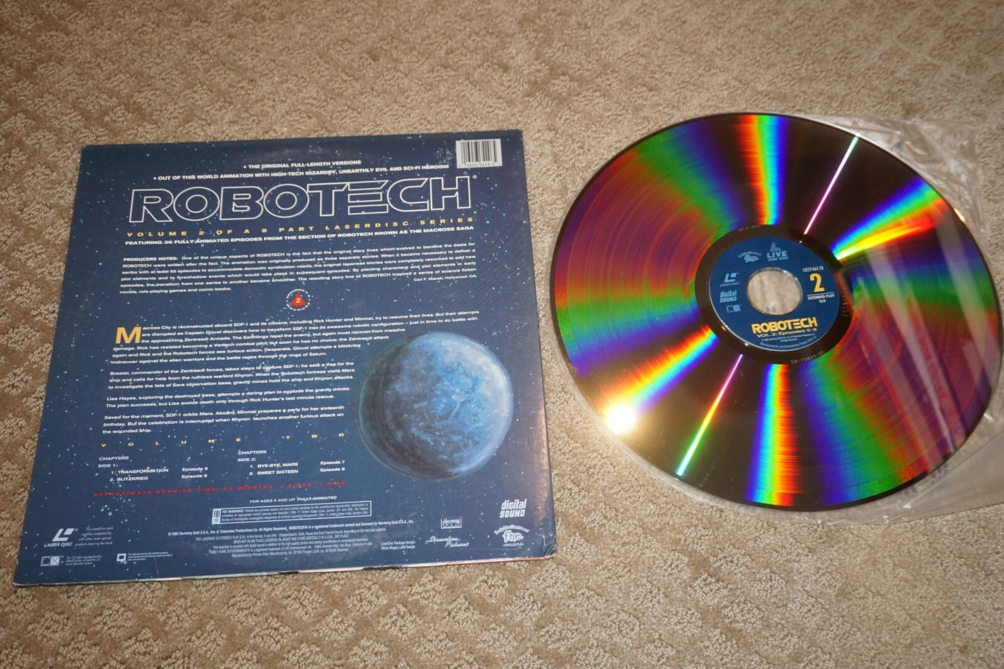 Robotech Masters Vol 2 Laserdisc US Anime episodes 5-8