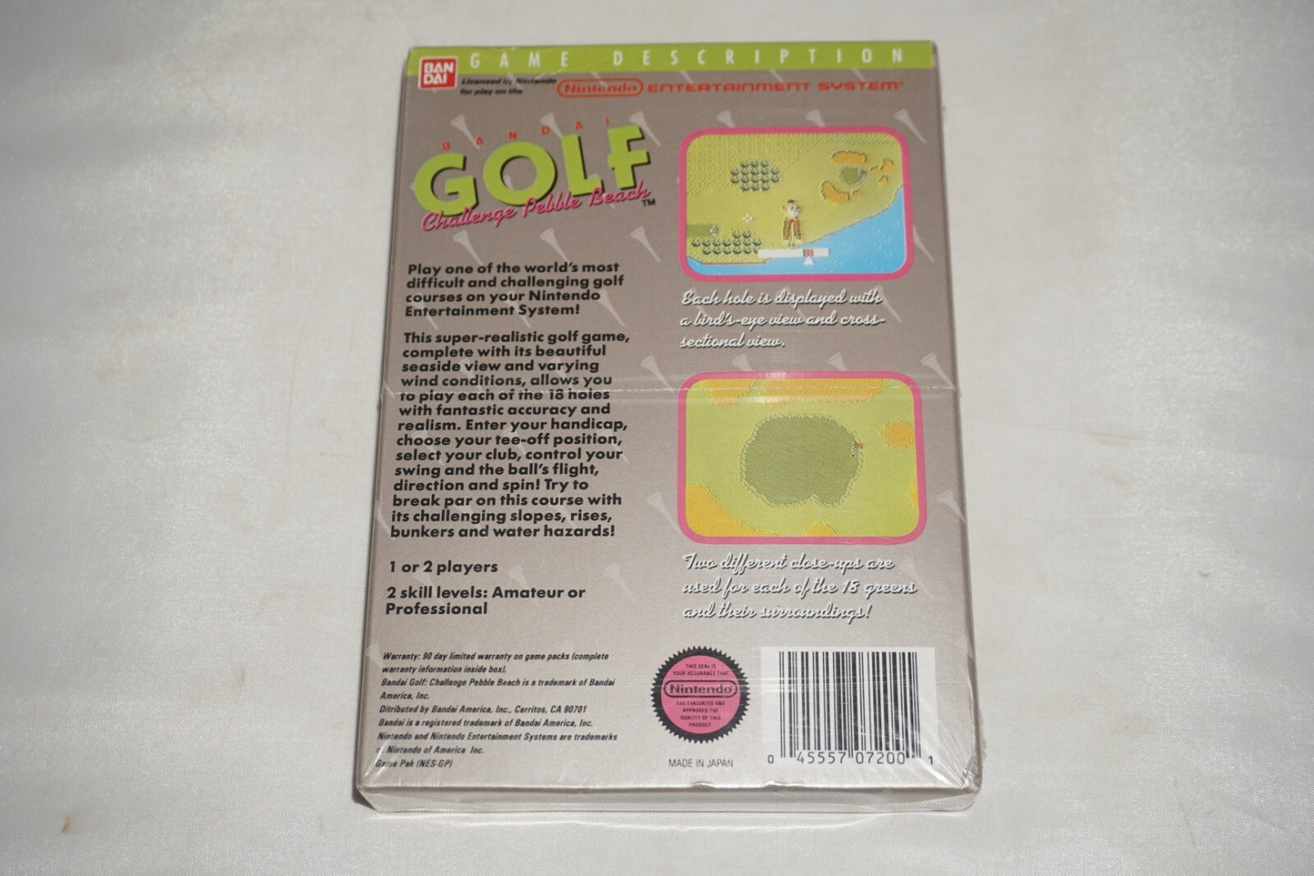 Bandai Golf Challenge Pebble Beach (Nintendo NES) NEW Factory Sealed