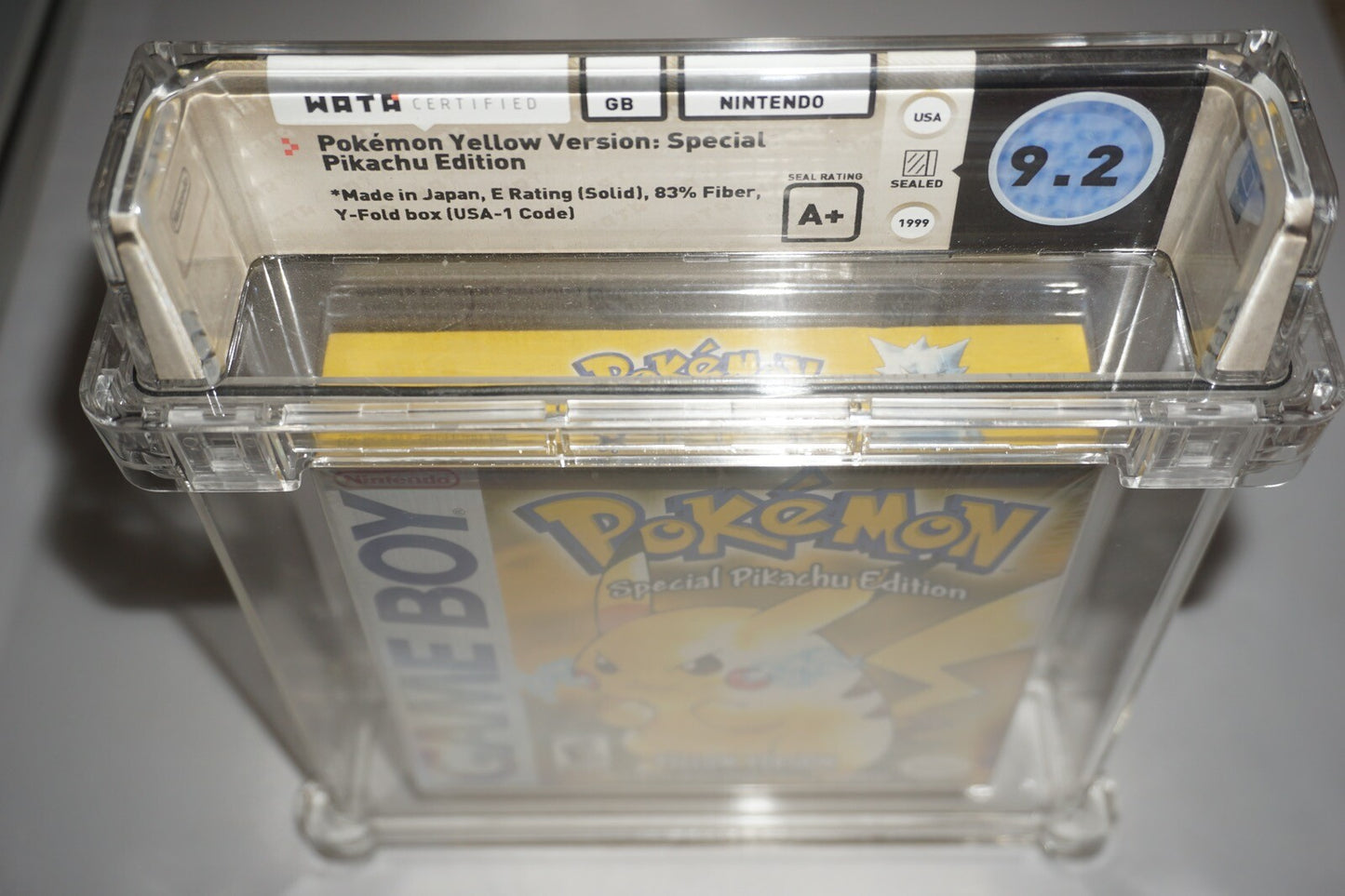 Pokemon Yellow Special Pikachu (Nintendo Game Boy Gameboy) NEW Wata 9.2 A+ USA-1