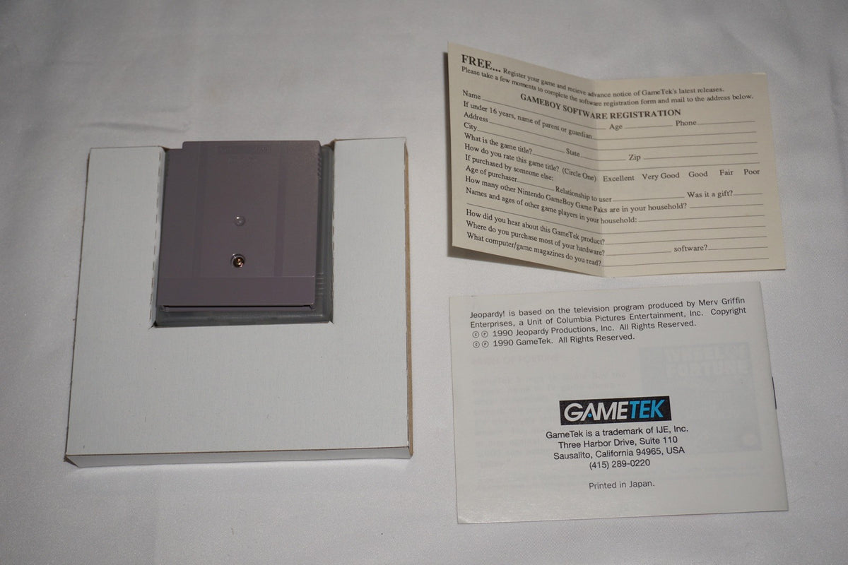Jeopardy (Nintendo Game Boy Gameboy) Complete in Box w/ Reg CIB