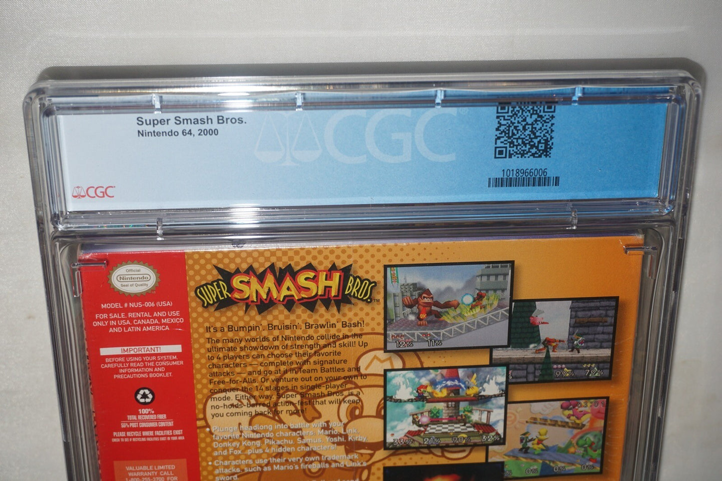 Super Smash Bros (Nintendo 64 N64) CGC 7.5 A NEW Sealed